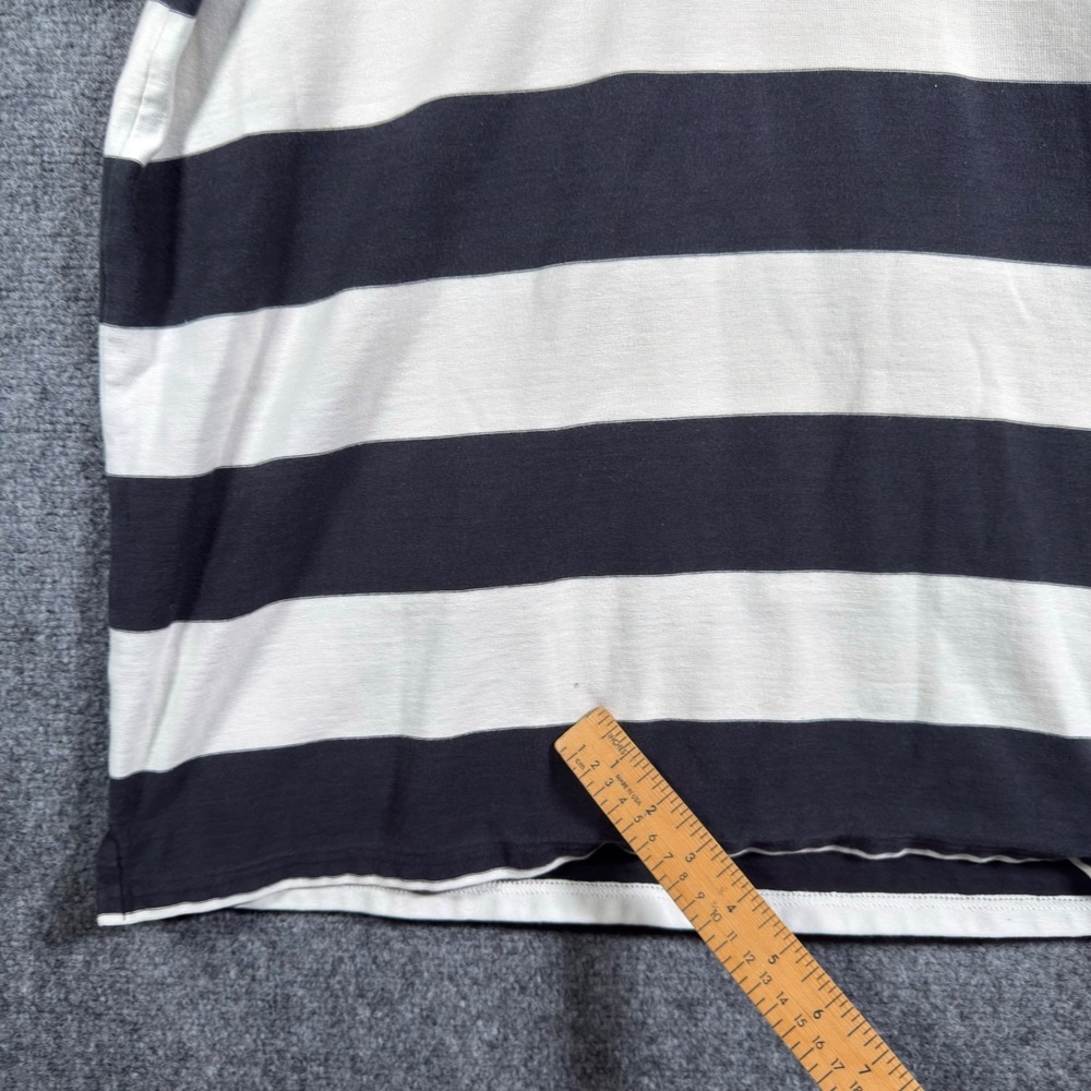 Scotch & Soda Loveline Rugby Shirt Mens XXL Black White Striped - Picture 10 of 12